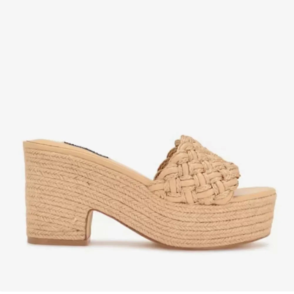 Nine West Roxana Espadrille Platform Sandal size 6 NWOT